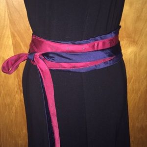 Red & Blue Handmade Perry Ellis Tie Belt One Size